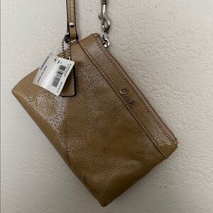 PROJECT Coach Perforated Patent Wristlet